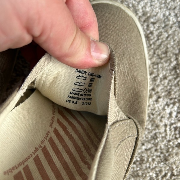 Taos Beige Dandy Canvas Slip On Shoes Womens Size 8.5 Loafers - Picture 7 of 9